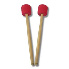 ENN LLC 바스드럼 말렛 퍼커션 2 병 세트 드럼용(레드)