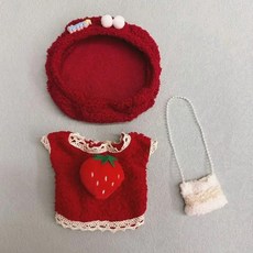 인형드레스 봉제 인형의류 스커트 모자 인형옷입히기 여자아이돌의상, E, 1개