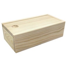 STK 슬라이드 뚜껑이 있는 나무 수납함 다기능 데스크탑 비즈 정리함 보석함 기념품 케이스 DIY 공예 용품 보관함, 길이 14.5cm, 목재, 밝은 갈색