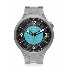 Swatch Big Bold Irony 유니 시계 캐주얼 폴리머 블루 오토매틱 방수 프로스트블룸