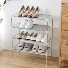 4단 진열대 선반 다용도실 창고 사무실 거실 신발 정리대 깔끔 보관함 실내화 거치대 슈즈박스 마루 리빙룸 사무업무용 SG-1DM08-5349