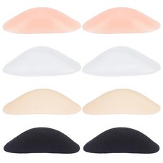 GORGECRAFT 4쌍 여성용 의류용 부드러운 실리콘 어깨 패드 보이지 않는 어깨 푸시업 패드 재사용 가능한 실리콘 접착 어깨 패드 투명 미끄럼 방지 인핸서 어깨 패드 살색