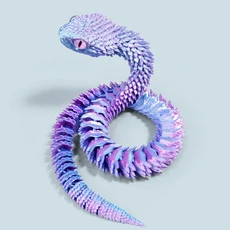 45/80cm 3D 인쇄 빛나는 뱀 움직일 수있는 공동 시뮬레이션 액션 피규어 홈 오피스 데스크탑 장식 생일 선, 02 60CM