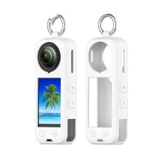 GS 3C 運動相機矽膠保護套 全包防滑防刮保護殼 附掛扣, 1個, Insta360 X5－白色