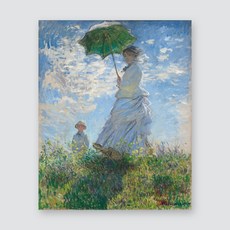 Rakumin DIY명화그리기 유화 세트 풍경화 선물 40 x 50cm, 12-파라솔을 든 여인 - 클로드 모네, 1개