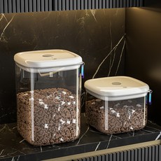 真空儲糧桶 貓糧盒 狗糧桶 大容量 密封罐 防潮 防塵 寵物糧食箱 家用 米桶 防潮米桶, 真空儲糧桶6L,無規格, 1個