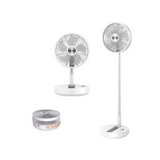 Woori 可移動式 10吋伸縮摺疊風扇 P2000 輕巧便攜 多角度調整, 白