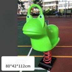 놀이터 스프링 목마 공원 동물 흔들말 시소 야외 흔들의자, 1개, 투명