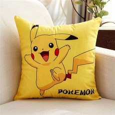 Pokémon 寶可夢皮卡丘印花抱枕, 皮卡丘,45*45cm【單枕套】