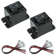 파워 릴레이 AC 120V 코일 30A 40A SPDT 1NO 1NC 플랜지 장착 퀵 커넥트 터미널 와이어 미니 2개 팩 NT90-AC120V-10X, 단일 AC 120V
