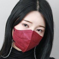 한솔메디텍 새부리형 컬러마스크 국산원단 12종 대형 색상별 30매+덤 20매, 버건디, 10세트, 5개입, 버건디