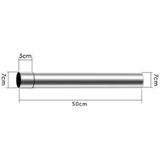 1개 굴뚝 배기관 스테인리스 스틸 라이너 다중 스토브 파이프 10CM 5M 효율적인 전달용, 11 7cm 50cm, 01 CHINA