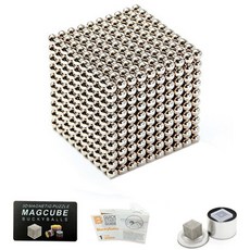 Onsuft 네오큐브 3mm 1000개 자기 입방체 자석볼 자석큐브, 실버, 1개