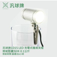 汎球牌 1D15 充電式隨身夾燈 450流明 鱷魚夾 夾帽頭燈 登山 捕魚 一年保固, 1個