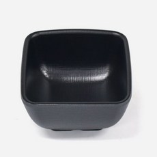 이햐 매트 블랙 무광 미니사각볼 체크 흑 멜라민그릇 한정식 업소용 돌산 검정무광 한식찬기식당용 멜라민소형사각그릇, 미니사각볼 체크(흑) DS-7789