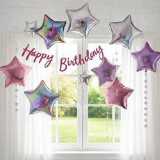 크레샤 스타파티풍선세트 생일축하 홈파티세트, 12개