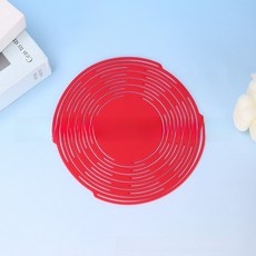 접이식 휴대용 와인 매트 밀크티 커피 음료 컵받침 와인잔 손잡이 가방(휴대용 외출 보관), 작은 사이즈, 빨간색