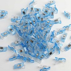 JDSTORE 블루+화이트 미니 사무용 집게 100개입 투명집게 종이클립 스텐클립 문서클립