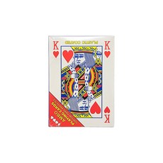 AMBO 塑膠塗層撲克牌, 白色,紅色, 1個