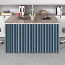 책상하부가림막 커튼 다리 가리개 대학교 낮은 파티션 사무용, 1. 그레이(폭60cm이내)높이50cm