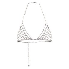 포르테포르테 라인스톤 장식 트라이앵글 브라렛