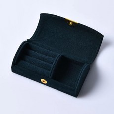 벨벳 함 우아한 보관 진열 케이스 반지 목걸이 휴대용 선물 상자, 1개, 2. blue-1pcs