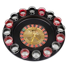 LivingDA 手動式俄羅斯幸運輪盤+玻璃杯 16個+金屬球 2顆, 混色, 1組