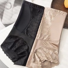 女士提臀收腹內褲 冰絲蕾絲束肚塑形褲 2件組