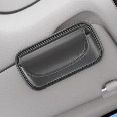 KDNC 차량용 선글라스 가죽 수납케이스, 검은색, 1개