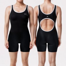 무아 베이직 라인 여성용 반신 레이서백 3부 수영복