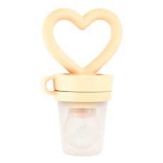 Firgi 幼兒心形手柄矽膠果汁過濾器, 1入, 象牙白