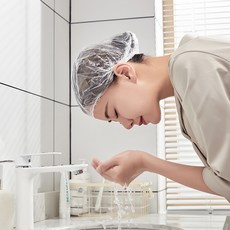 염색 비닐 일회용 파마 헤어캡 100P 방수 트리트먼트 샤워캡 세안