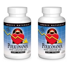 Source Naturals 소스내추럴 폴리코사놀 코엔자임 Q10 60정, 2개, 60개