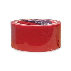 적색 OPP 박스 테이프 빨간색 칼라 포장용, 1개