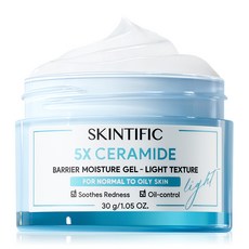 SKINTIFIC 5X 神經醯胺保濕凝膠 清爽版 強化屏障 舒緩控油, 1件, 5X清爽版保濕霜-配方升級, 30g