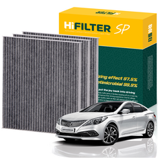 하이필터 현대 자동차 그랜저 활성탄 에어컨필터, 3개, 그랜저 HG FL HI-B002