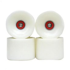4 개 소프트 큰 스케이트 보드 Longboard 바퀴 PU 70 미리메터 내구성 교체 크루저 부품 ABEC-9 베어링 키트 서핑, [03] WHITE, 1개