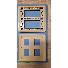 歐風蓋板 2連4孔 開關按鈕 水電 DIY, 1個