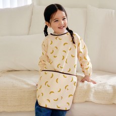 요바프 반신형 앞치마 미술가운 플레이수트 / 바나나