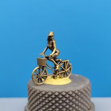 황동 자전거 여성 미니 피규어 장식품, 브론즈, 1