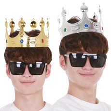 왕자 왕관 2종 생일 선물 파티 용품 발표회 머리띠, 왕자왕관(실버), 1개