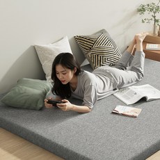 리보아 메모리폼 바닥 매트 토퍼 침대 매트리스 7cm