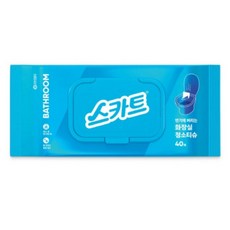 스카트 변기에 버리는 화장실 청소티슈 40매, 1개