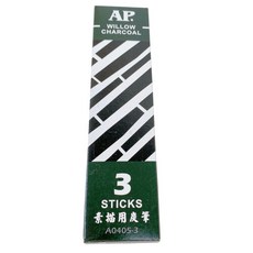 AP. 普思 A0405 柳木炭筆 美術繪畫 美術用品, 素描用炭筆 3入, 1盒