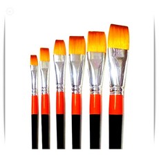 구성붓 4호 납작 디자인 수채화 포스터 평붓 1개