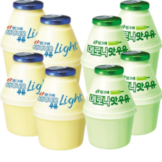 빙그레 바나나우유 240ml 8입 혼합 (바나나맛라이트4입+메로나맛4입)