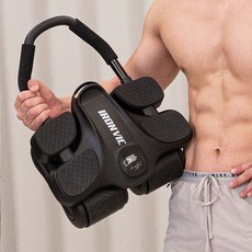 아이언빅 플랭크 ab 슬라이드 휠 복근 운동기구 쿼드라, IRVCA00027, 블랙