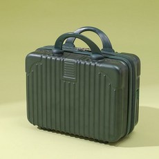 맞춤형 미니 여행가방 14인치 화장품 가방 기념품 가방 소형 여행가방 비밀번호 가방, 14 인치 다기능 화장품 케이스, 다크 그린