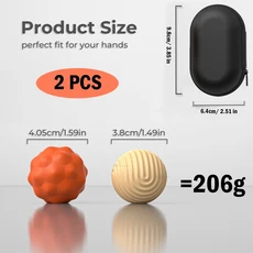 대형 자기 감각 실리콘 공 아이 자폐증 Fidgeting 걱정 성인 사무실 장난감 손가락 활동, 02 Orange 2PCS ForAdult