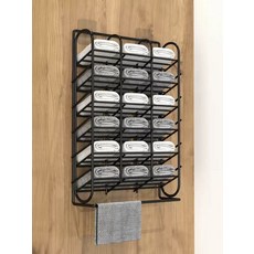 벽걸이 수건 무타공 수납함 정리함 보관함 다용도 속옷 튼튼한 원룸 문짝 철제 욕실 블랙 1개